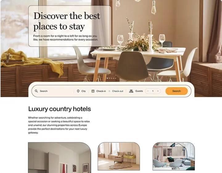 Luxury stays and hotel search